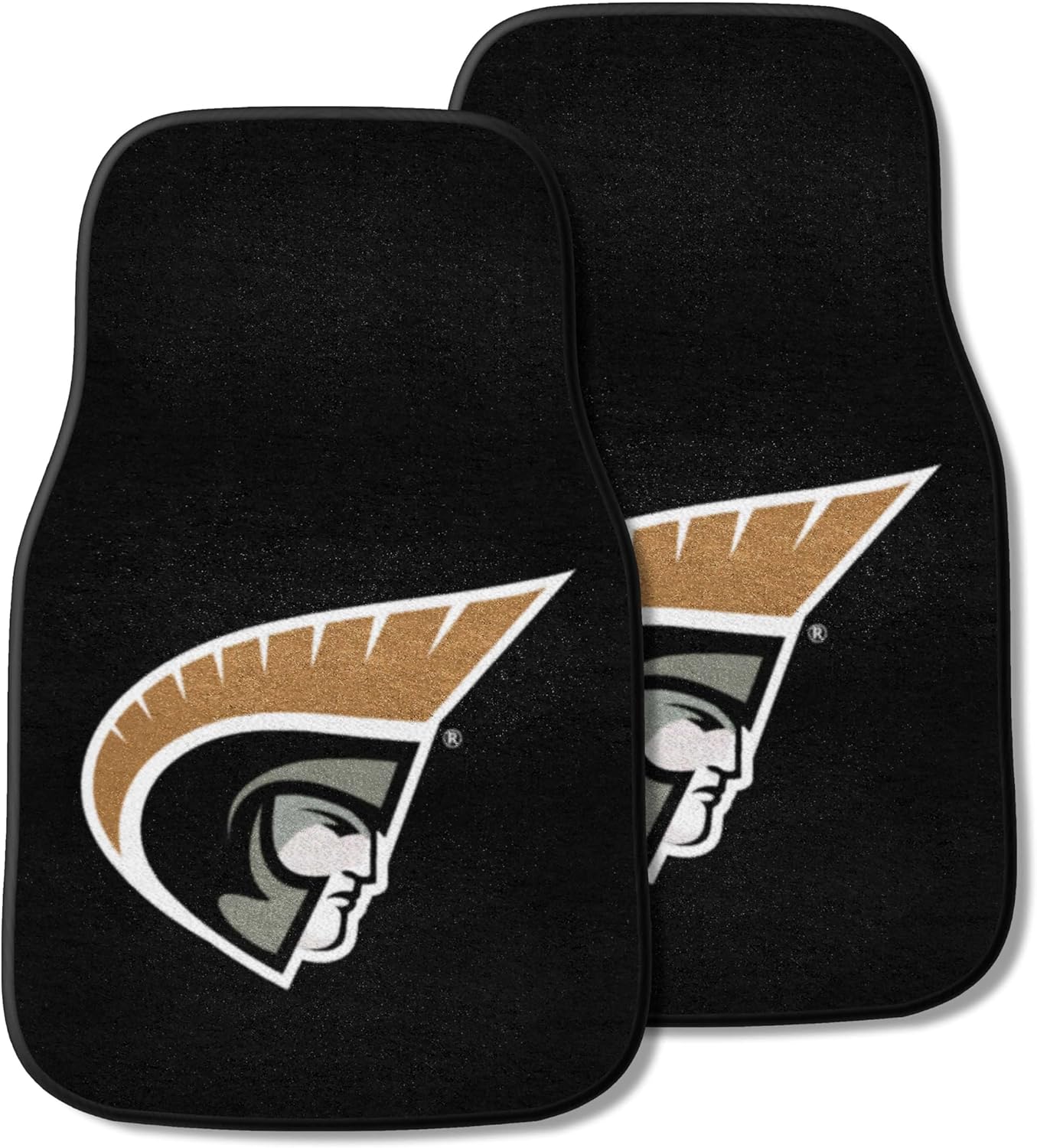 FANMATS 20345 Anderson (SC) Trojans Front 2-Piece Team Logo Carpet Car Mat Set, Front Row Automotive Floor Mats, Non-Slip Backing, Team Colors