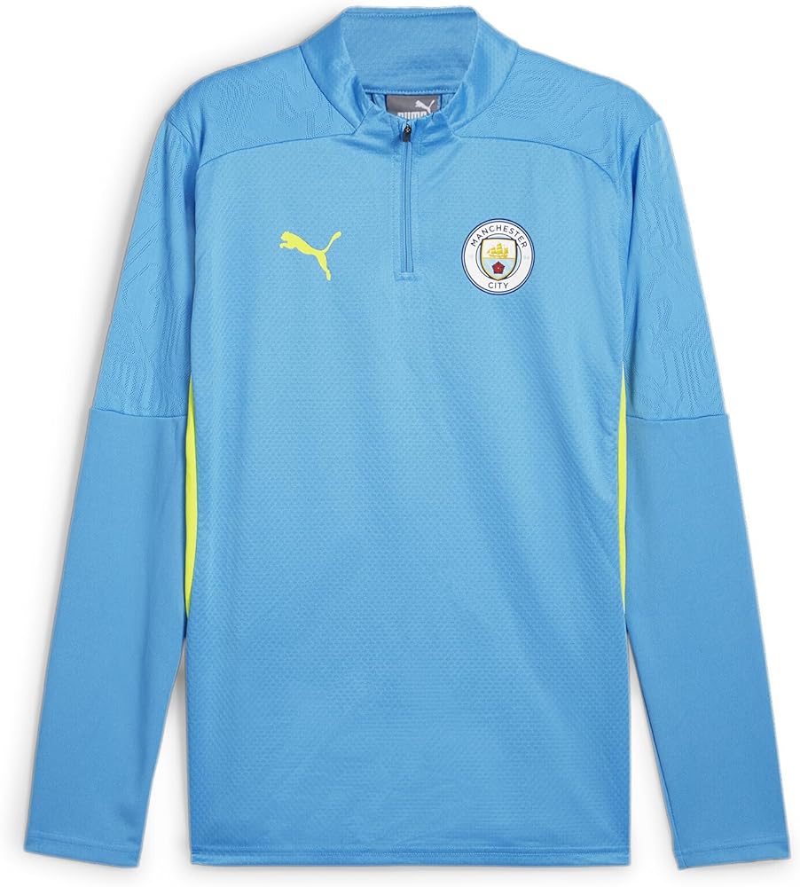 PUMA Manchester City Training 1/4 Zip Top - Blue - Size: L at