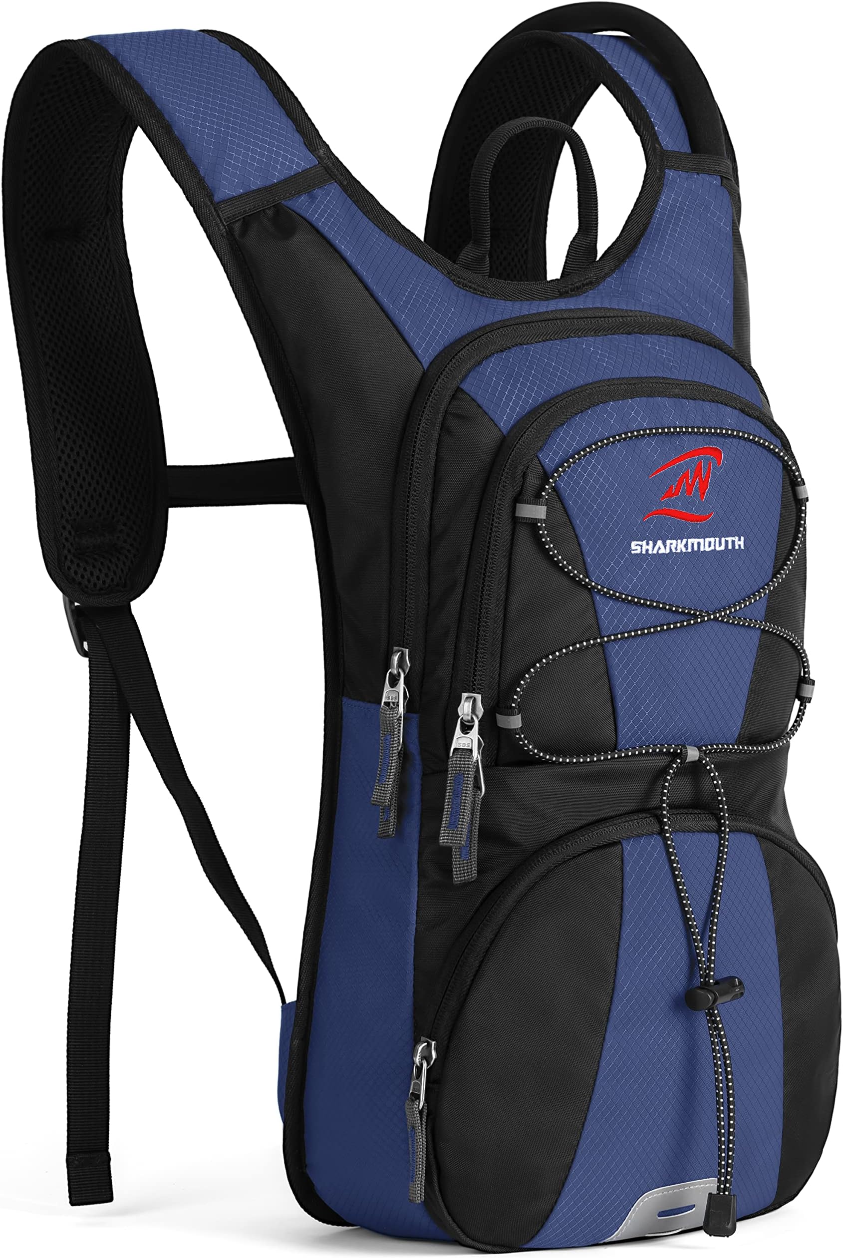 SHARKMOUTHHiking Hydration Backpack with Bladder - Insulated Water Backpack with 2.5L Reservoir - Lightweight Hydration Pack for Hiking Running Biking Cycling