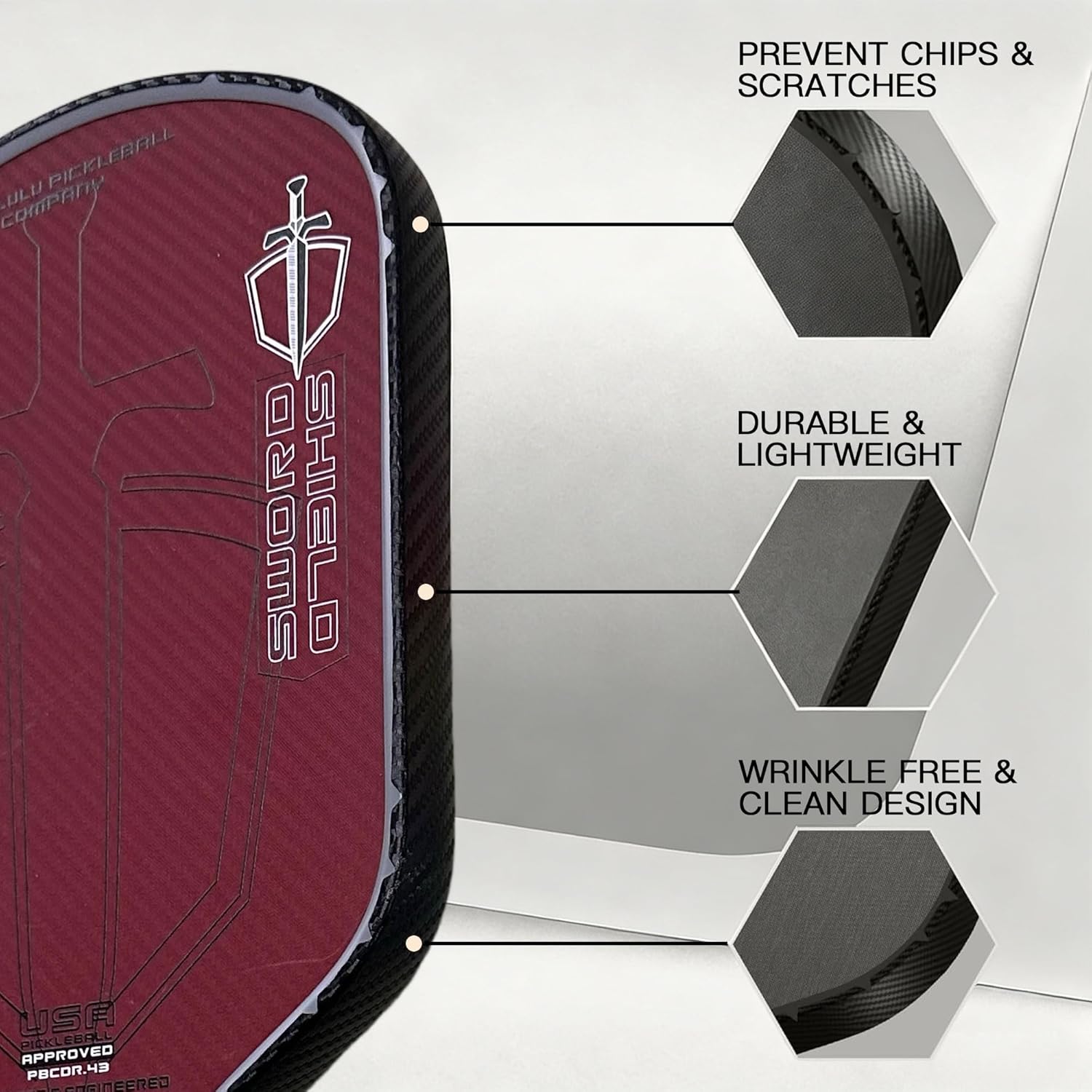 Pickleball Grip & Edge Guard Set - Paddle Overgrip with Carbon Fiber Edge Protection, Non-Slip Sweat-Absorbing Replacement Wrap (Multi-Pack)