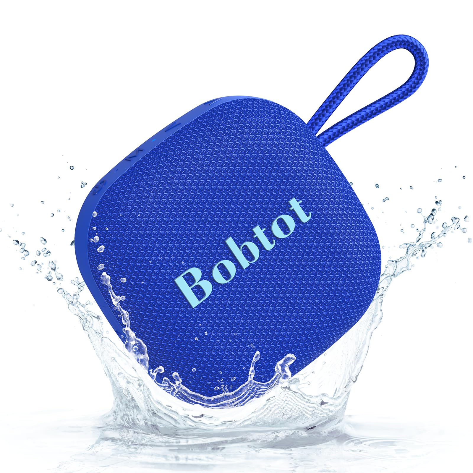 Bobtot Portable Wireless Bluetooth Speakers - IPX7 Waterproof Small Shower Speaker with 16 Hours Playtime, Loud Stereo Sound, Built-in Mic, TWS, Mini