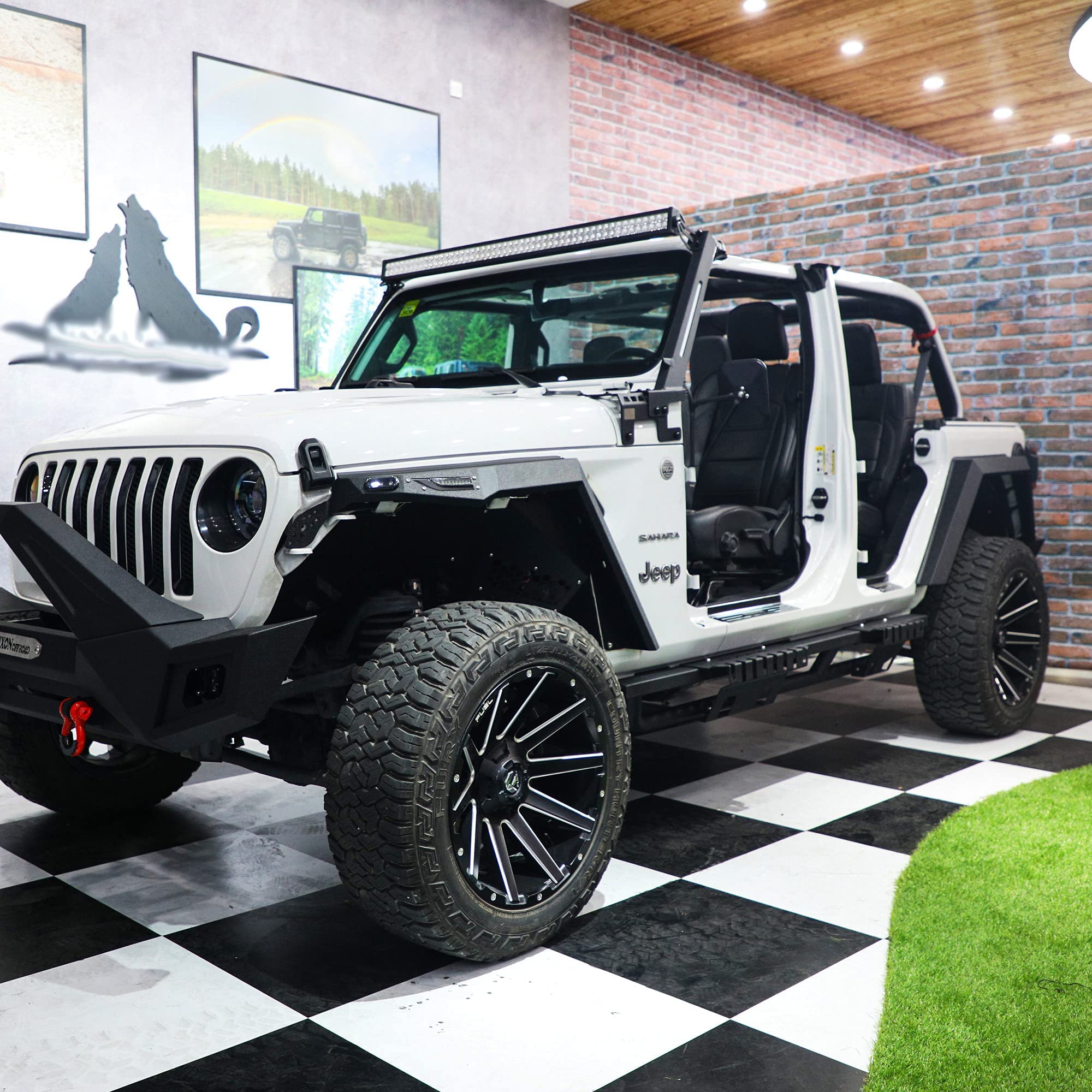 Buy WOLFSTORM Fender Flares Fit for 20182021 Jeep Wrangler JL 4 Doors/2 Door,LED DRL Lights and