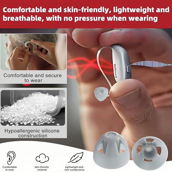 Resound Compatible Hearing Aid Domes Open Smokey Ear Tips Replacement Resound Hearing Aid Accessories Hearing Aid Domes (Small(5mm) 20pcs Pack)