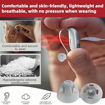 Resound Compatible Hearing Aid Domes Open Smokey Ear Tips Replacement Resound Hearing Aid Accessories Hearing Aid Domes (Small(5mm) 20pcs Pack)