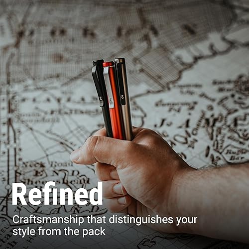 Miniatura 6 de Everyman Aegean Mini Twist Grafton Pen, mini bolígrafo EDC, bolígrafo de escritura de metal recargable de tamaño bolsillo, versátil con cartuchos,