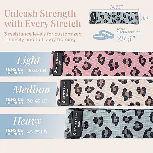 Miniatura 2 de Fabric Resistance Bands for Women  Non-Slip Fitness Tool for Glutes, Legs & Full-Body Training  Ideal for Toning & Recovery  Includes Workout Guide