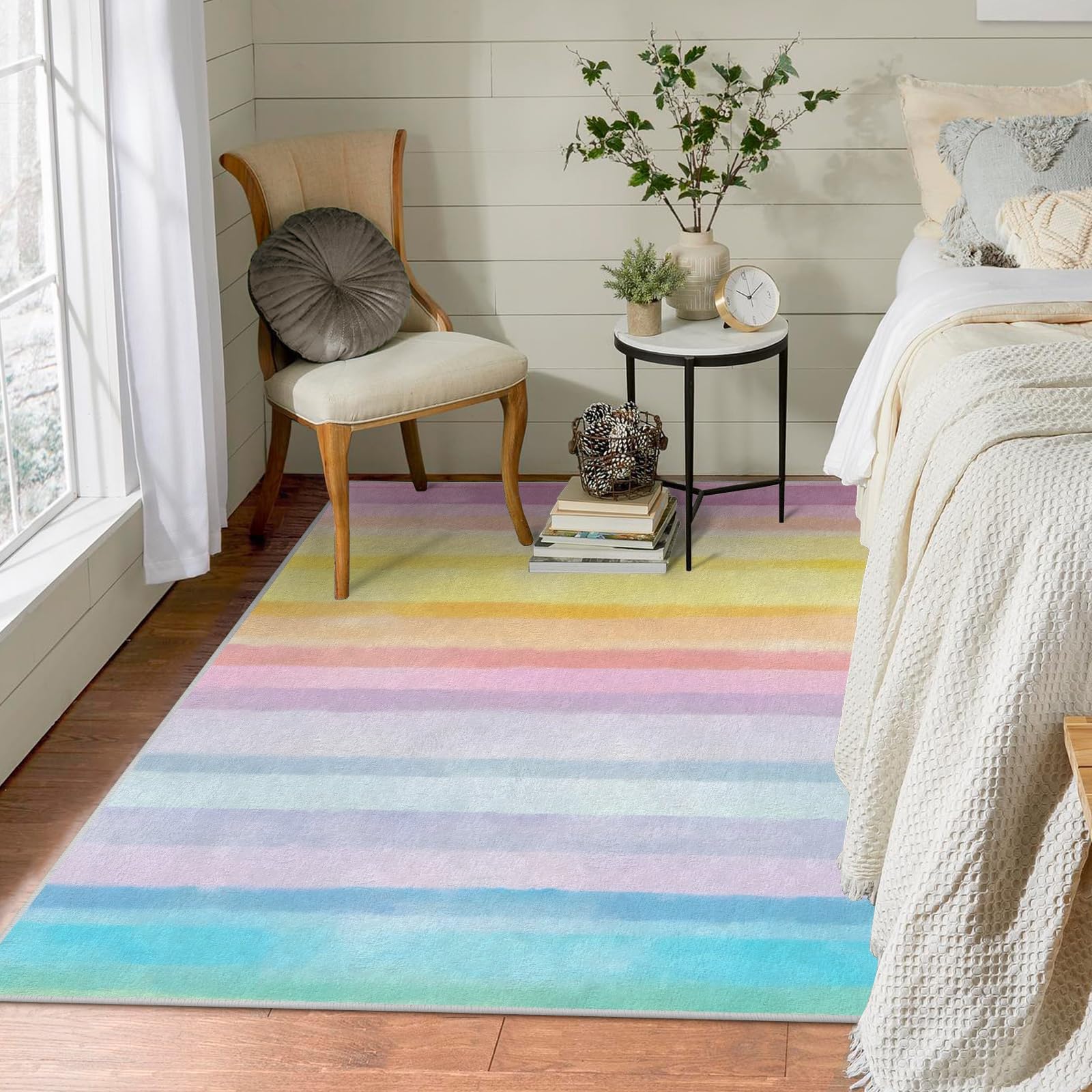 Tapis lavable en machine résistant aux taches et glissades 160 x 200 cm