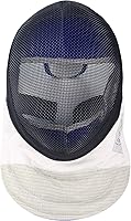 LEONARK CE 350N Fencing Foil Mask - Certified 9-Mesh Stainless Steel Helmet with Metal Bib for Foil Protection
