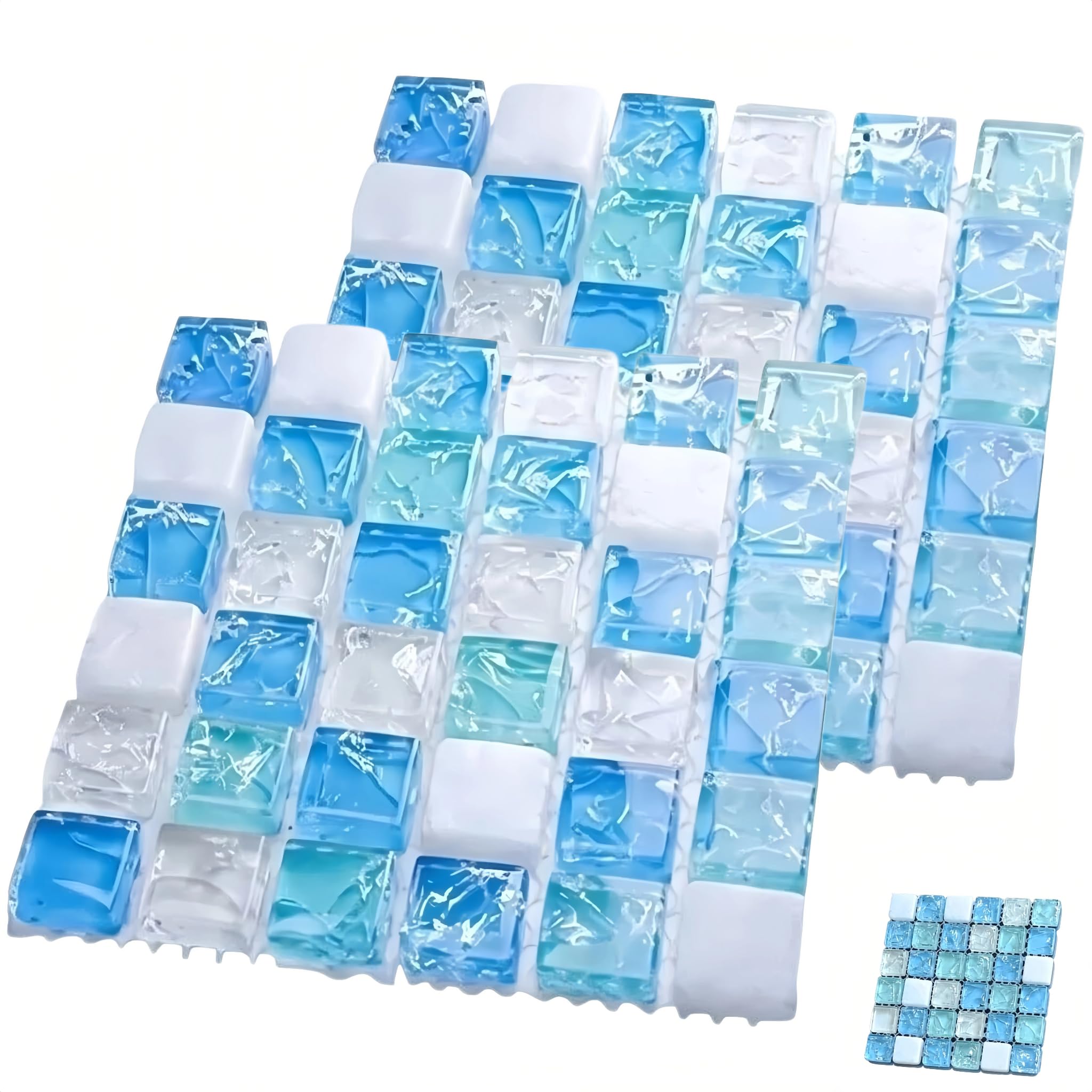 RARITYLL 2 Pcs Hamster Cooling Pad, 10x10cm Crystal Glass Cooling Mat, Bite-Resistant Small Pet Cooling Mat for Rabbit, Guinea Pig, Chinchilla, Dwarf Hamster, No Refrigeration Needed