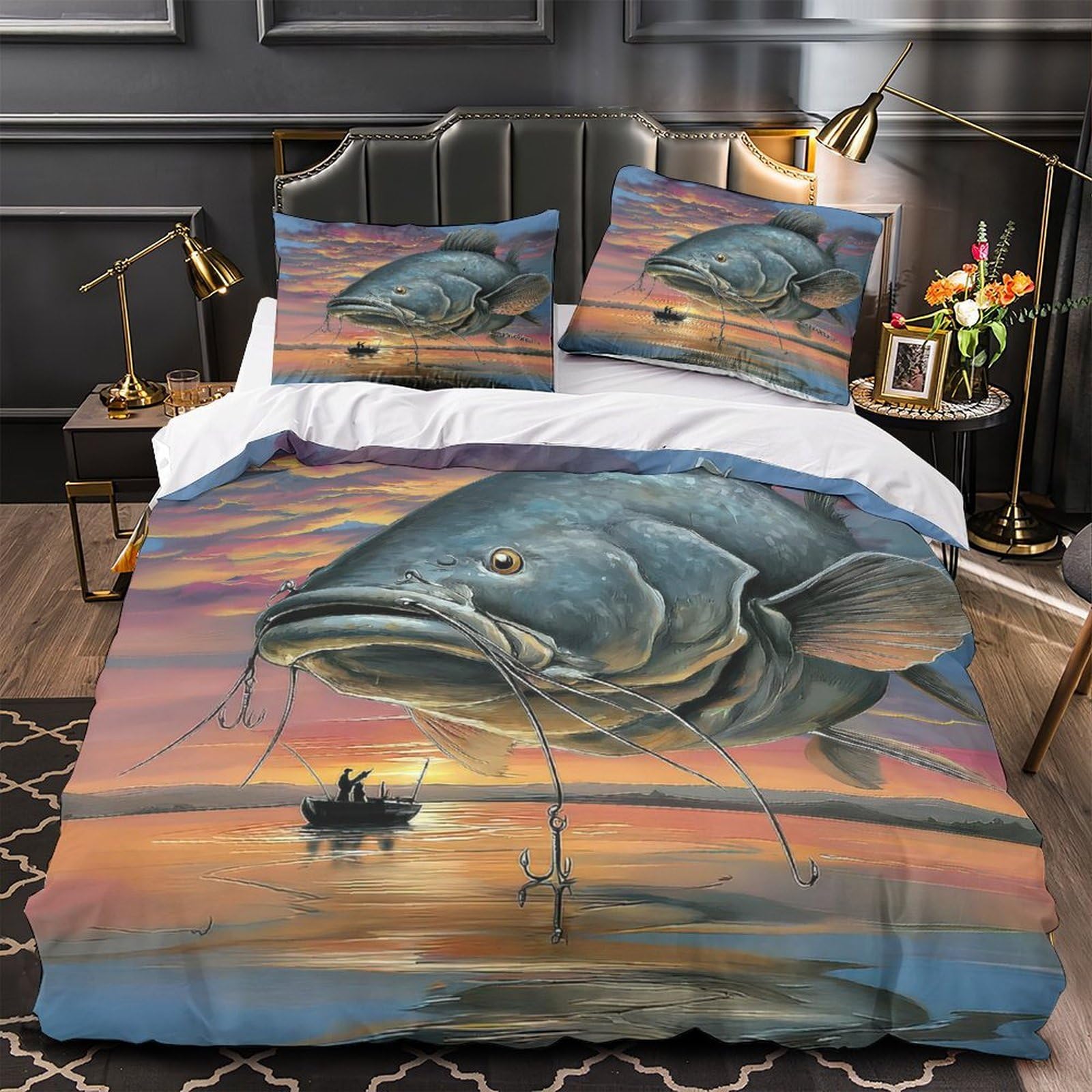 Housse de couette ado parure lit imprimé 3D pour chambre moderne