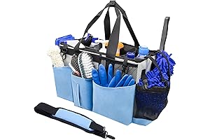 Wearable caddy of cleaning supplies