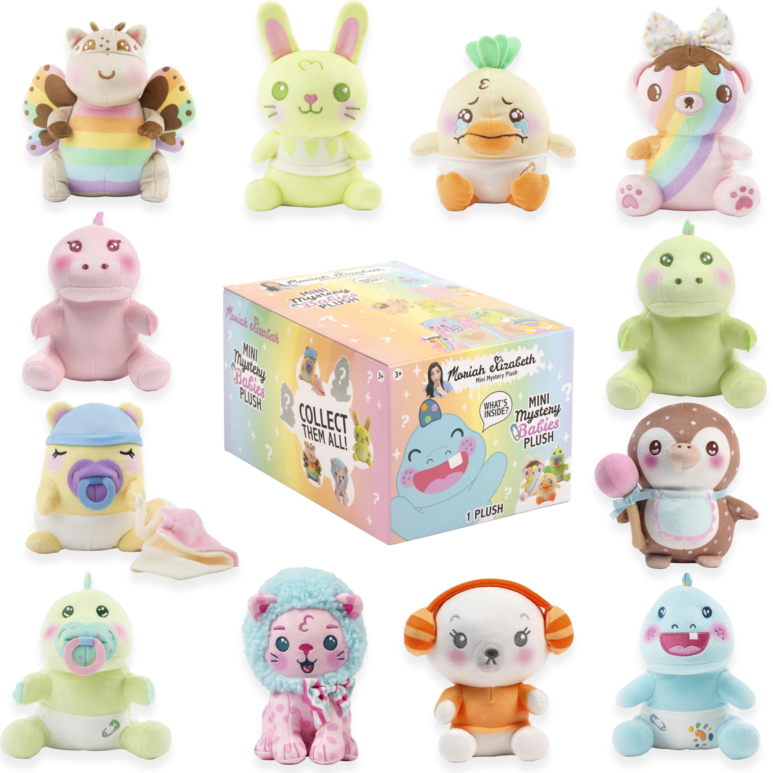 Moriah Elizabeth Mini tajemniczy plusz, seria 4, Baby Mystery Plush, YouTube Craft Channel, Blind Box, 1 z 8 możliwych, oficjalny produkt