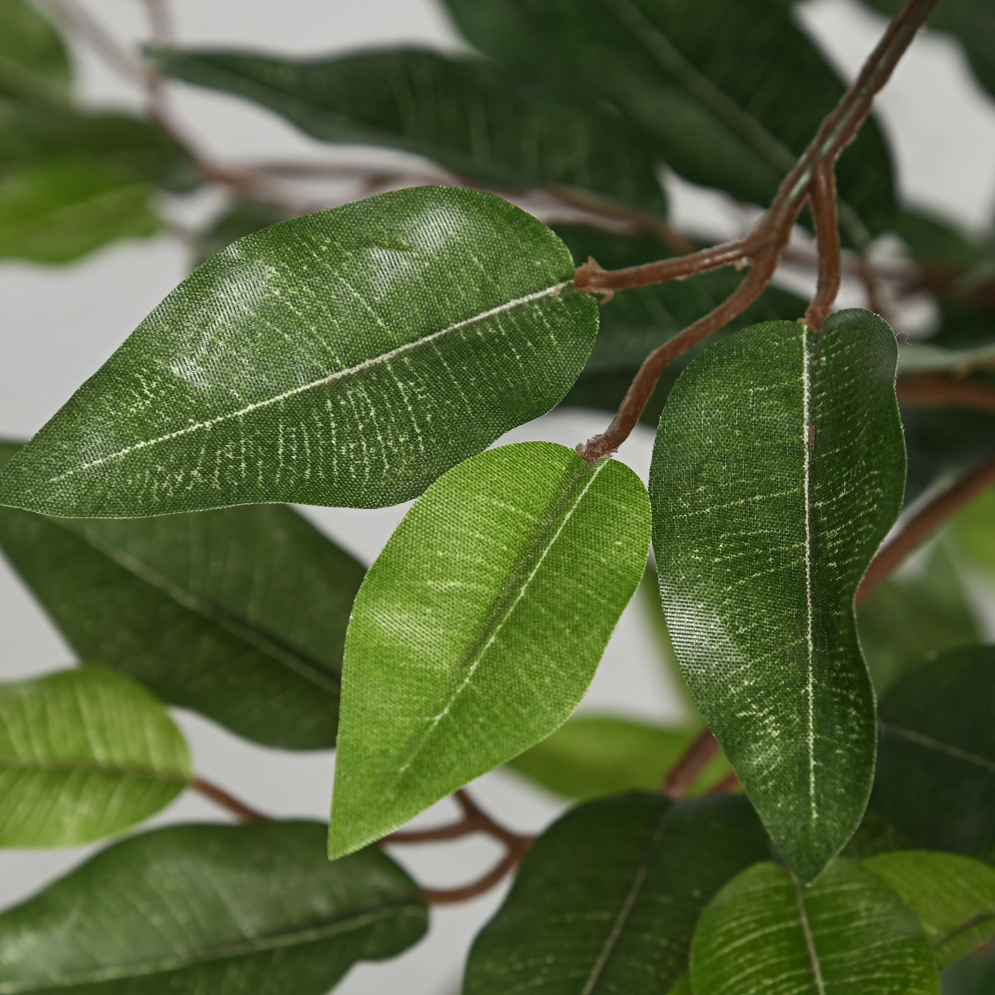 Outsunny Arbre Artificiel Ficus Hauteur 1,5 m Grand Réalisme Pot Inclus | Plante Artificiel, Tronc, Branches, Liane, Lichen, Feuilles
