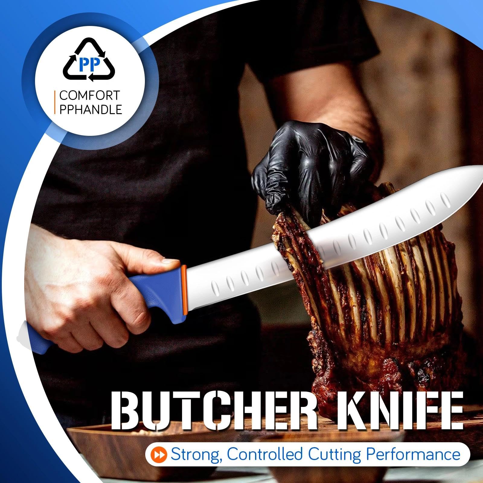 DRAGON RIOT 10 Inch Butcher Breaking Knife, High Carbon Stainless Steel — Amazon image 8