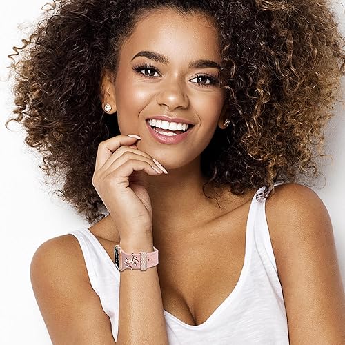 Miniatura 4 de Paquete de 3 bandas grabadas con flores silvestres compatibles con Apple Watch Band de 1.81 pulgadas, 1.57 pulgadas, 1.61 pulgadas, 1.73 pulgadas,