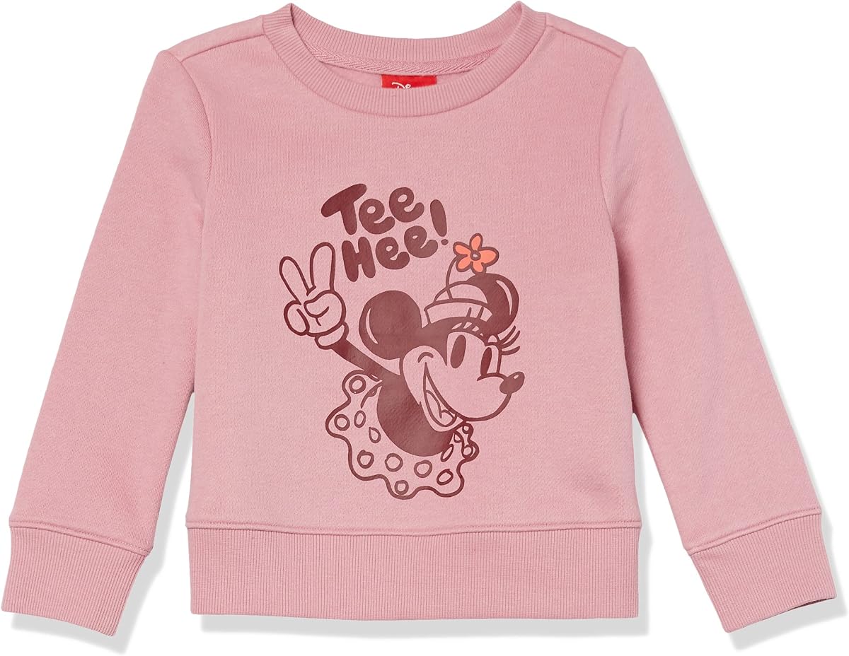 Amazon Essentials Disney | Marvel | Star Wars | Princess Girls and Toddlers' Fleece Pullover Crew Sweatshirt