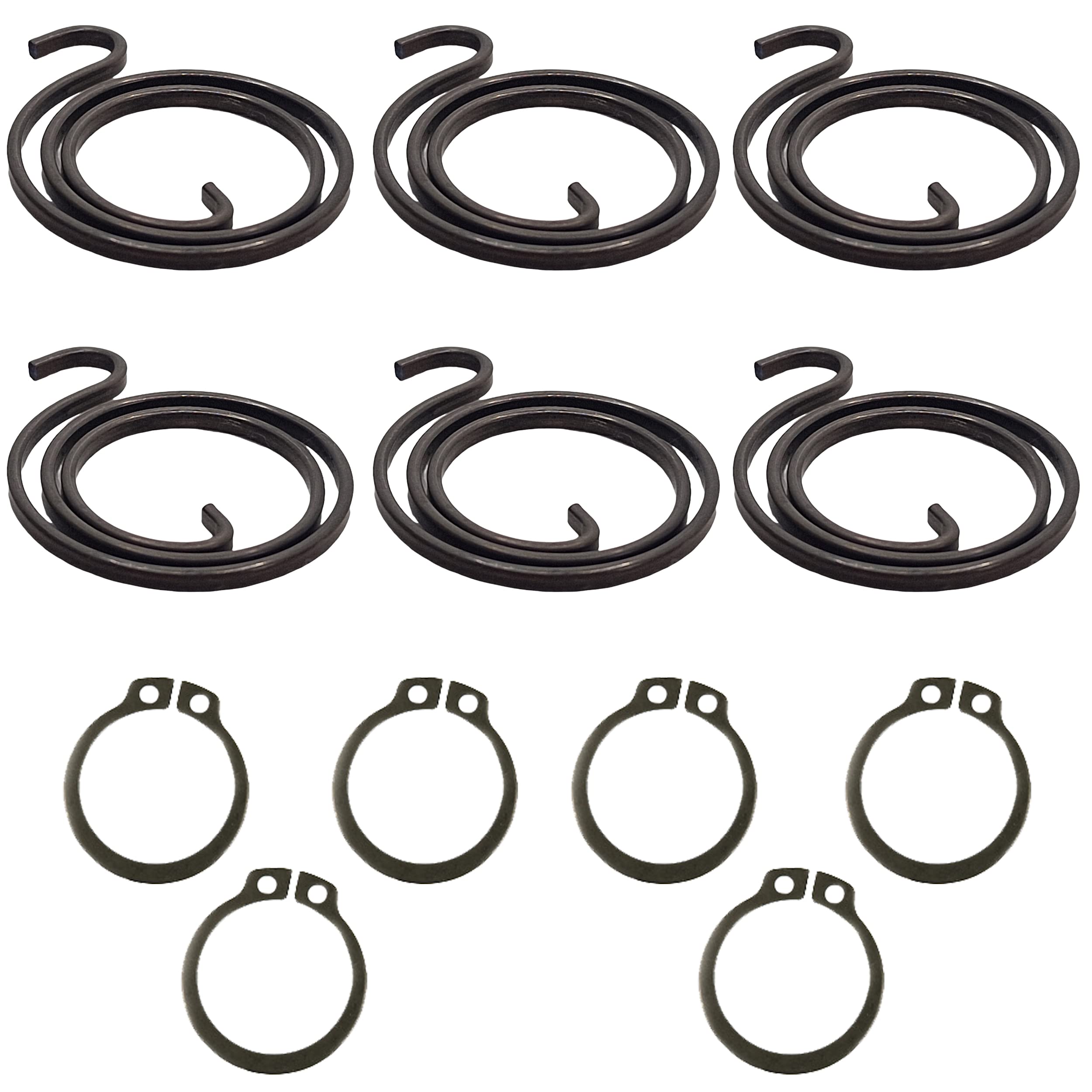 Universal Hardware Door Handle Spring Replacement Repair Kit 6 x 2.5 Turns Springs Coil 2mm Thick Plus 6 Circlips