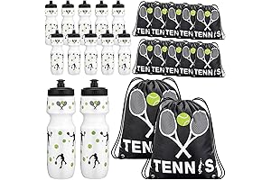 Talltalk Tennis Party Favors 24 oz Tennis Squeeze Water Bottle Bulk with...
