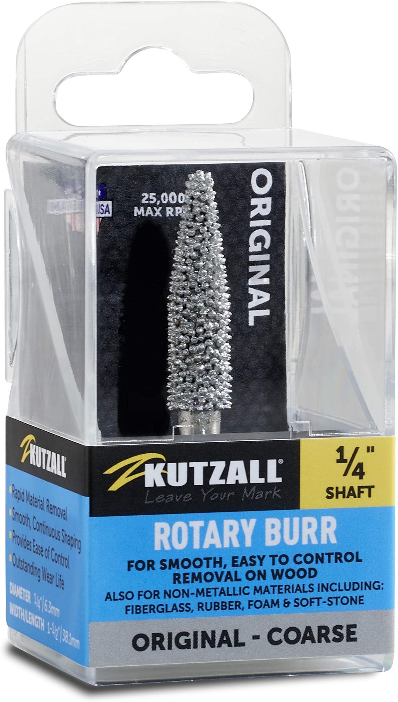 Original Taper Burr, 1/4" Shaft, Coarse