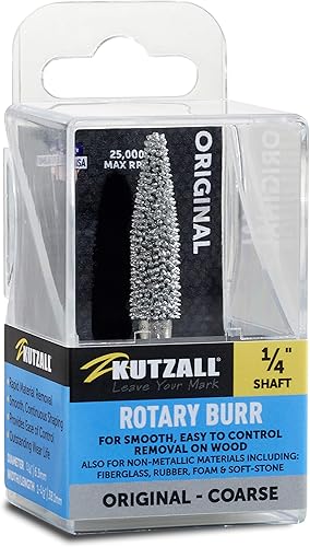 Vista 9 de Kutzall Fresa giratoria cónica original, eje de 1⁄4 pulgadas, broca de tallado de madera fina para Bosch, DeWalt, Milwaukee. carburo de tungsteno