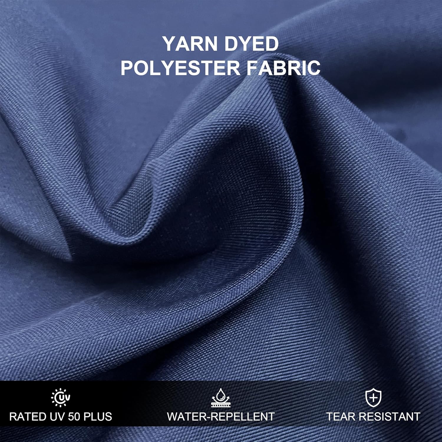 PURPLE LEAF 12 FT Cantilever Patio Umbrellas with Base Included, Large Square Offset Umbrella with 360° Rotation, Outdoor Aluminum Pool Umbrella for Pool Lawn Garden, Navy Blue