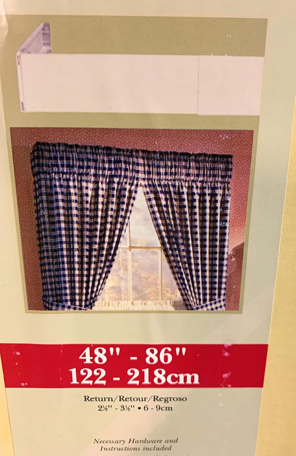 Kirsch 4 1/2 inch Continental Curtain Rod 6645-025, 48 to 86 inches, Clarence 2 1/2 inches to 3 1/2 inches