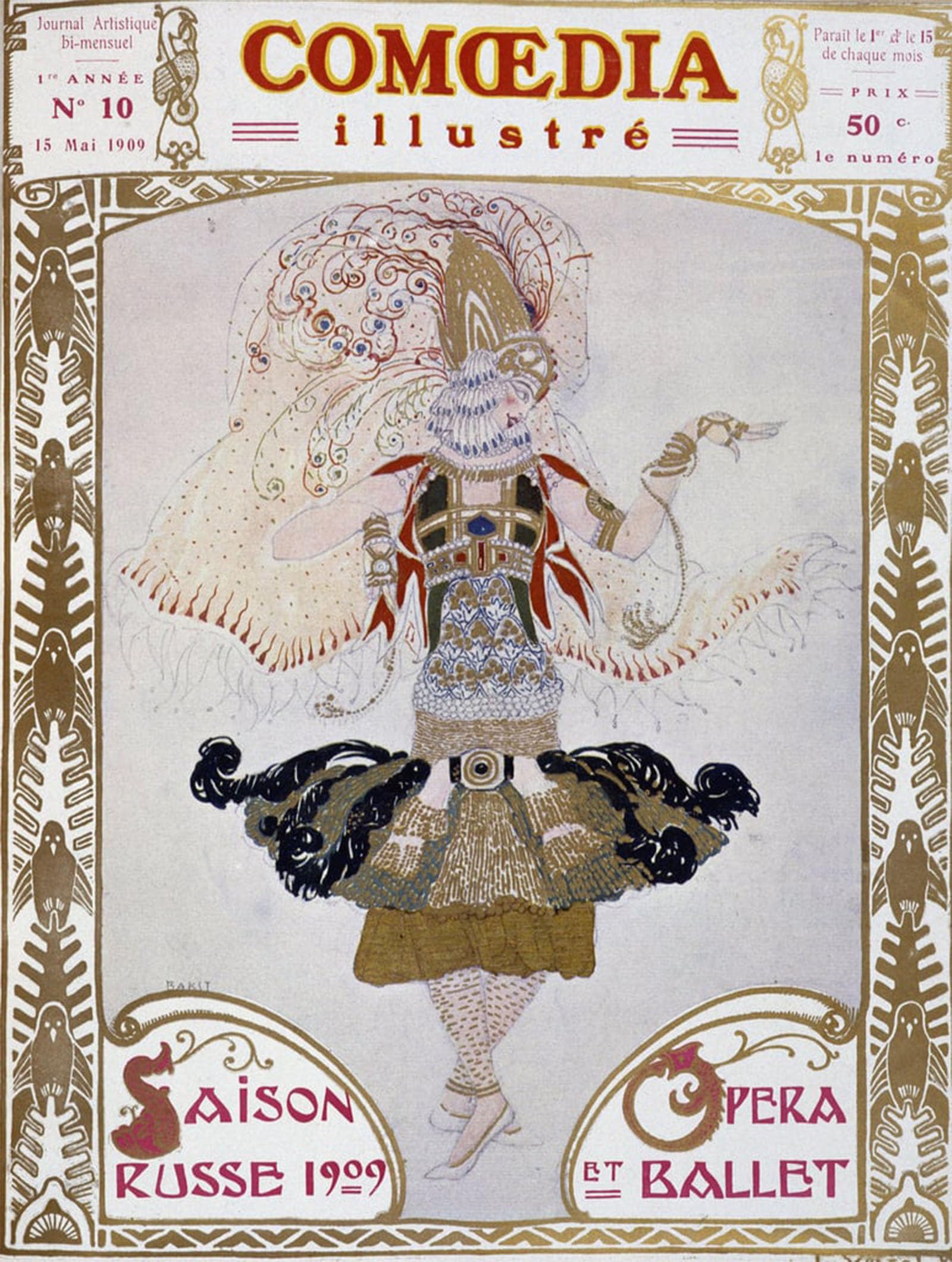 SERENDIPITP Vintage Wall Art Canvas Nordic Poster Canvas Print Picture Ballet Russes Dancer by Leon Bakst Wall Art Poster for Home Decor 60x90cm