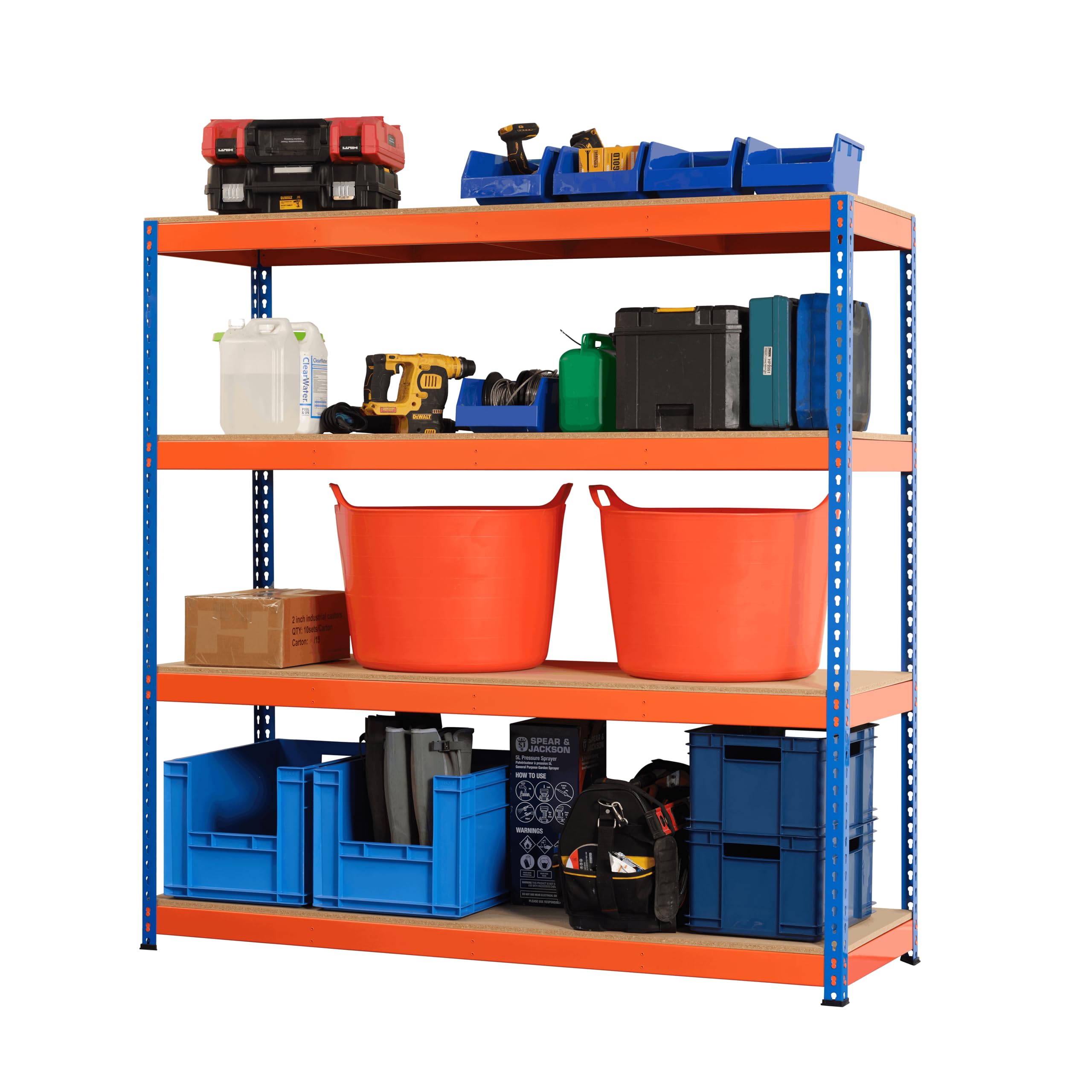 Racking Solutions Extra Heavy Duty Industrial Garage Racking/Shelving Unit 400KG Per Shelf 1500mm High (150 H x 180 W x 60cm D)