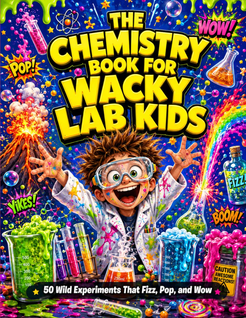 The Chemistry Book for Wacky Lab Kids: 50 Wild Experiments That Fizz, Pop, and Wow