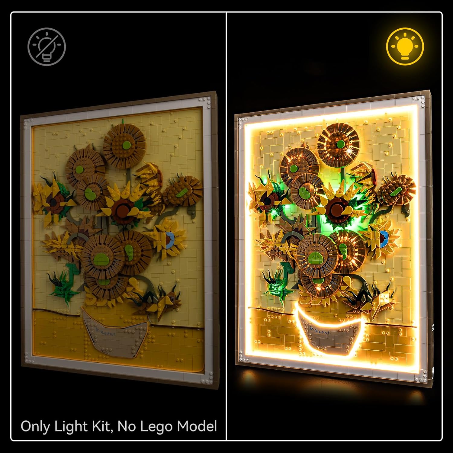 Kyglaring LED Light Kit Compatible with Lego 31215 Set, Lighting Accessories Compatible with Sunflowers Model Set, Lights Only (Model Not Included), Classic Version.
