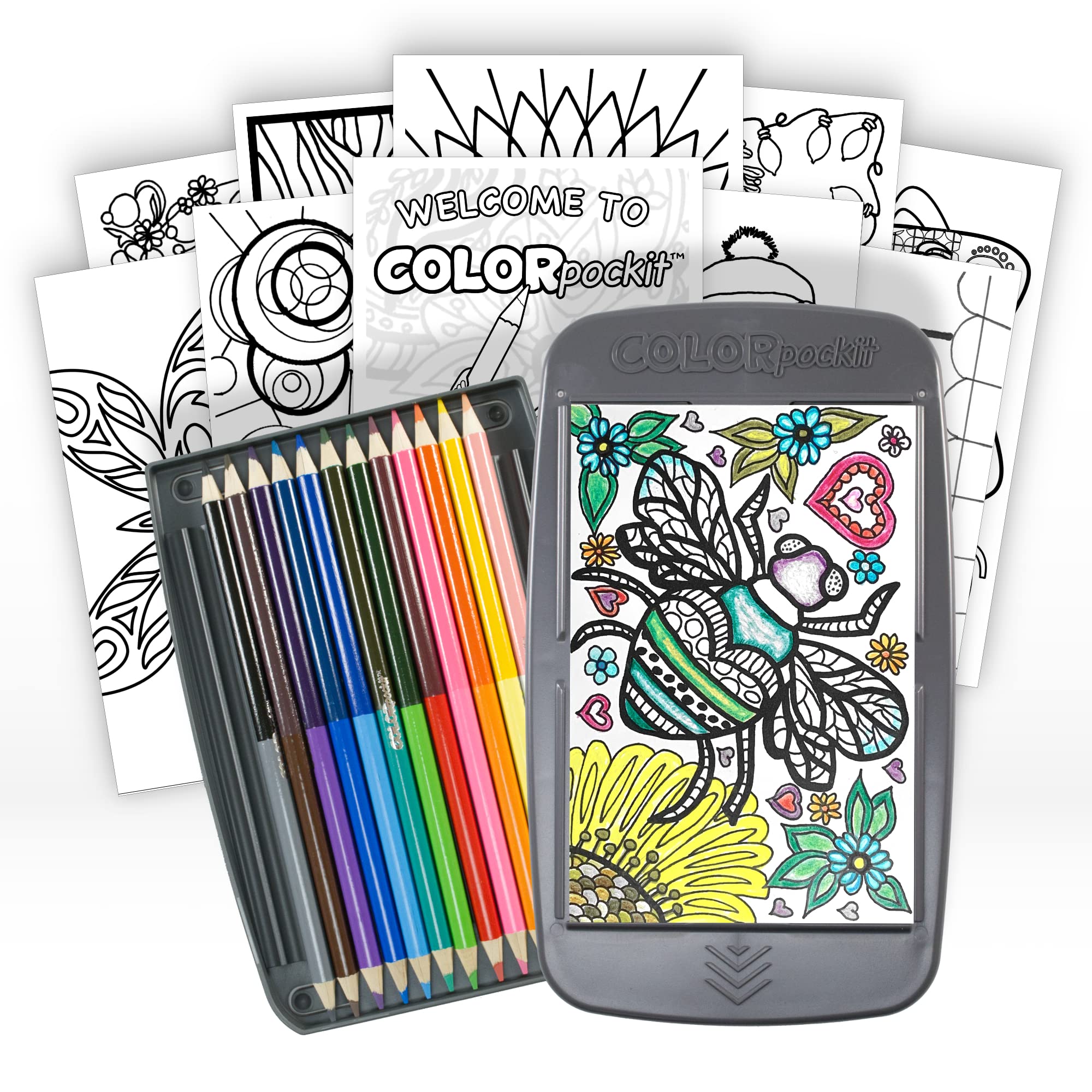 Amazon.com: Colorpockit Coloring Kit Travel Art Set with Colored