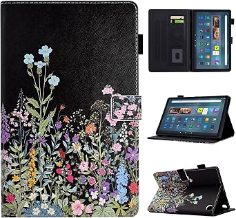 for Kindle Fire Max 11 Case 13th Generation, 2023 Release, PU Leather Folio Folding Stand Cover Case for Fire 11 Tablet with Auto Wake/Sleep, Flowers