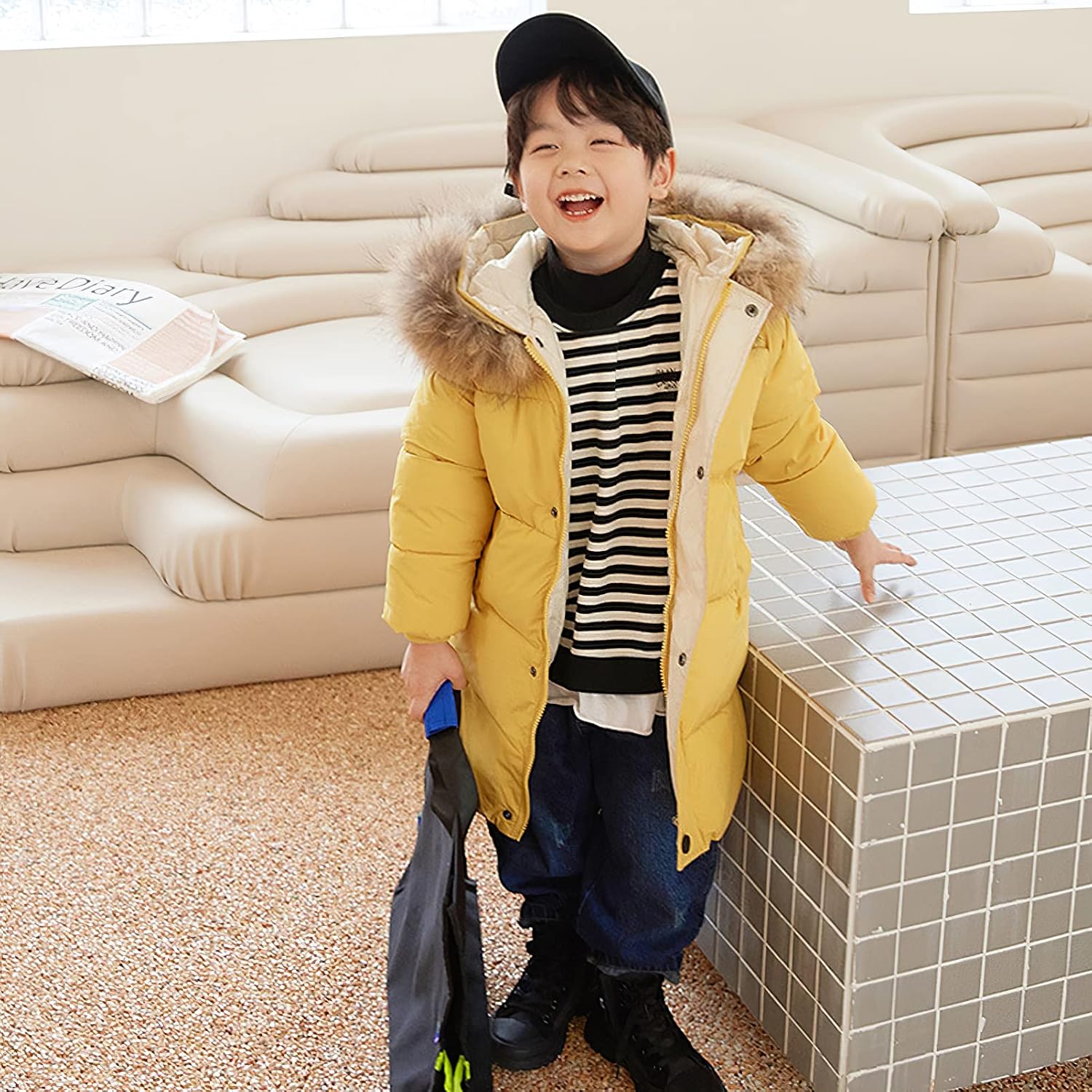 amropi Kids Girls Coats Hooded Puffer Jacket Winter Warm Parka Overcoat for 5-13 Years