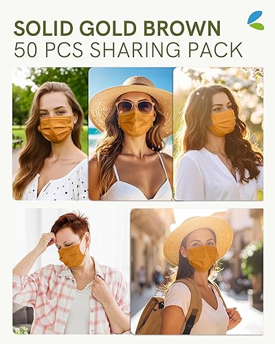 Miniatura 104 de FriCARE Mascarillas desechables para adultos, 4 capas ASTM nivel 3, protección contra alergias, envueltas individualmente, paquete de 50, surtido