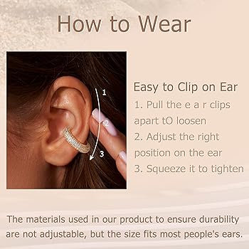 Vogem 4 Stück Ear Cuff Silber 925 Helix Fakepircings Ohrclips Ohrklemme Ohr Manschette Clips