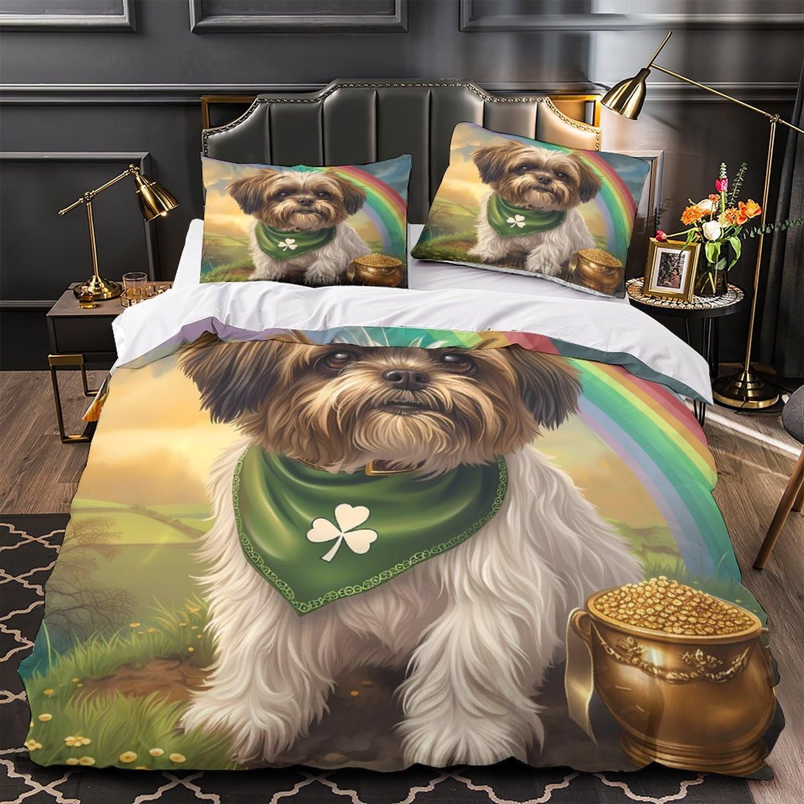 Housse de couette 140x200 Saint-Patrick hypoallergique pour sommeil sensible
