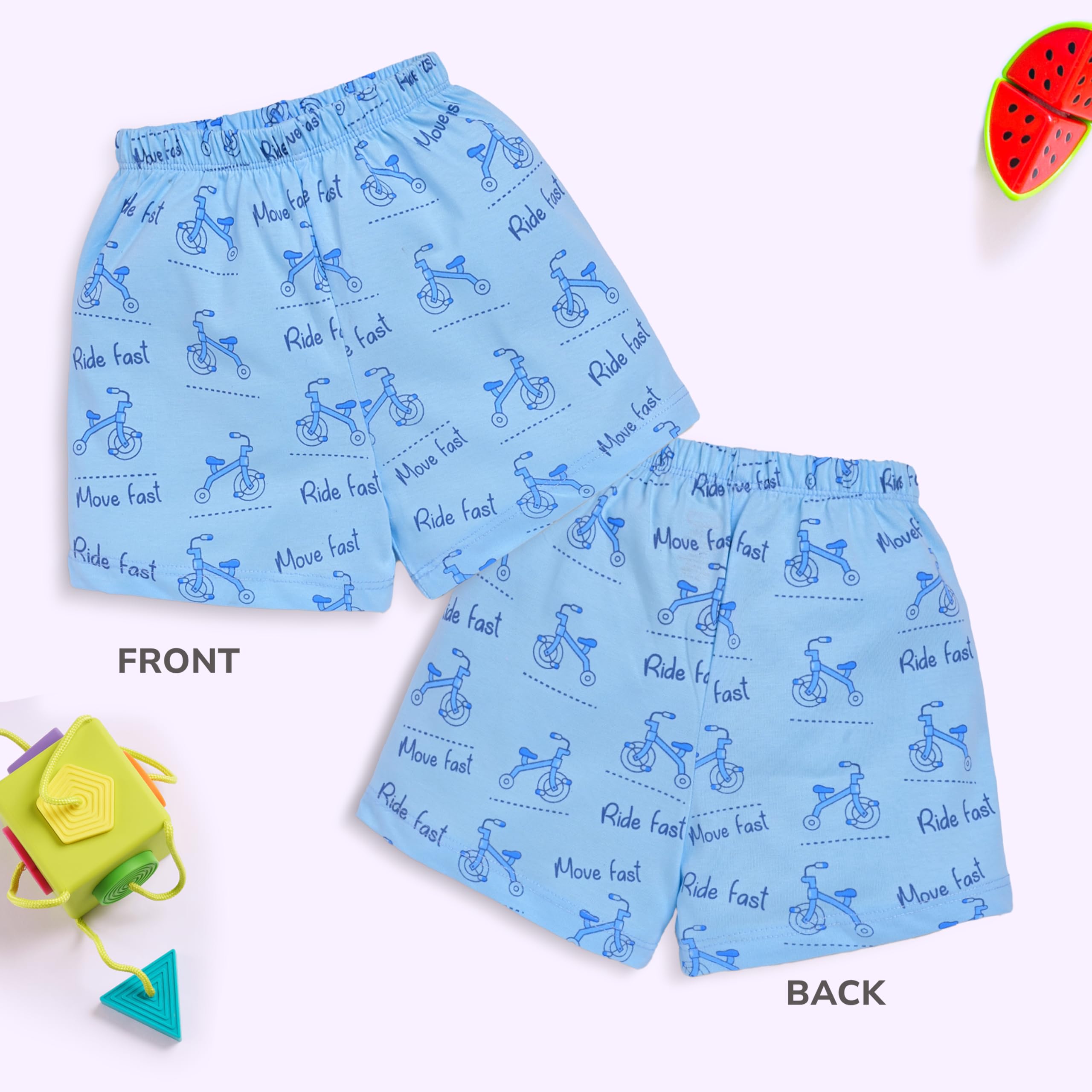 LuvLap Baby Boys & Baby Girls Pack of 5 Regular Shorts 100% Cotton, L (6 to 12 Months) 1