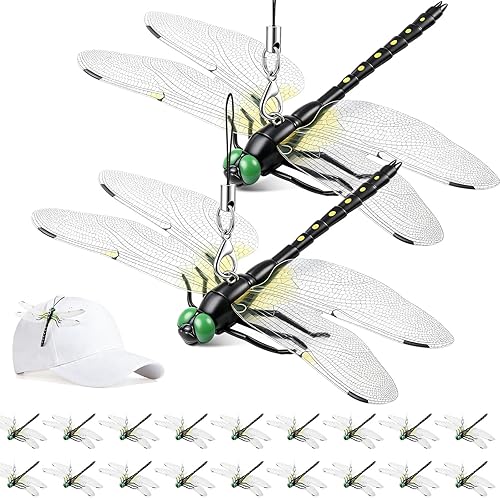 Qualirey 20 Pcs Artificial Dragonfly Bug 5.5'' 3D Realistic Dragonfly
