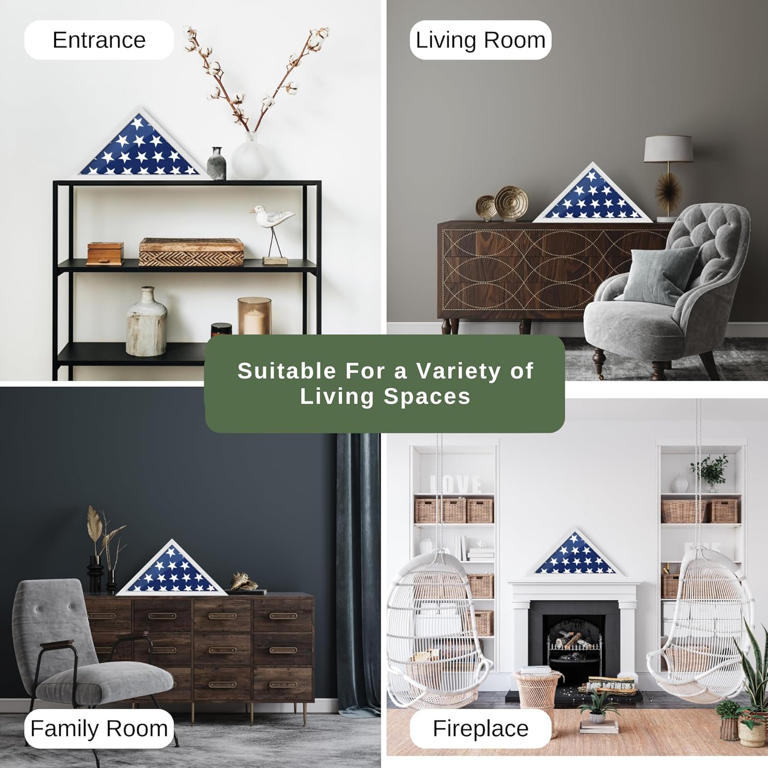 flag case for american veteran burial flag solid wood military flag display case funeral flag flag shadow boxes to fit a folded 5'x9.5' american flag with polished plexiglass (white) white large