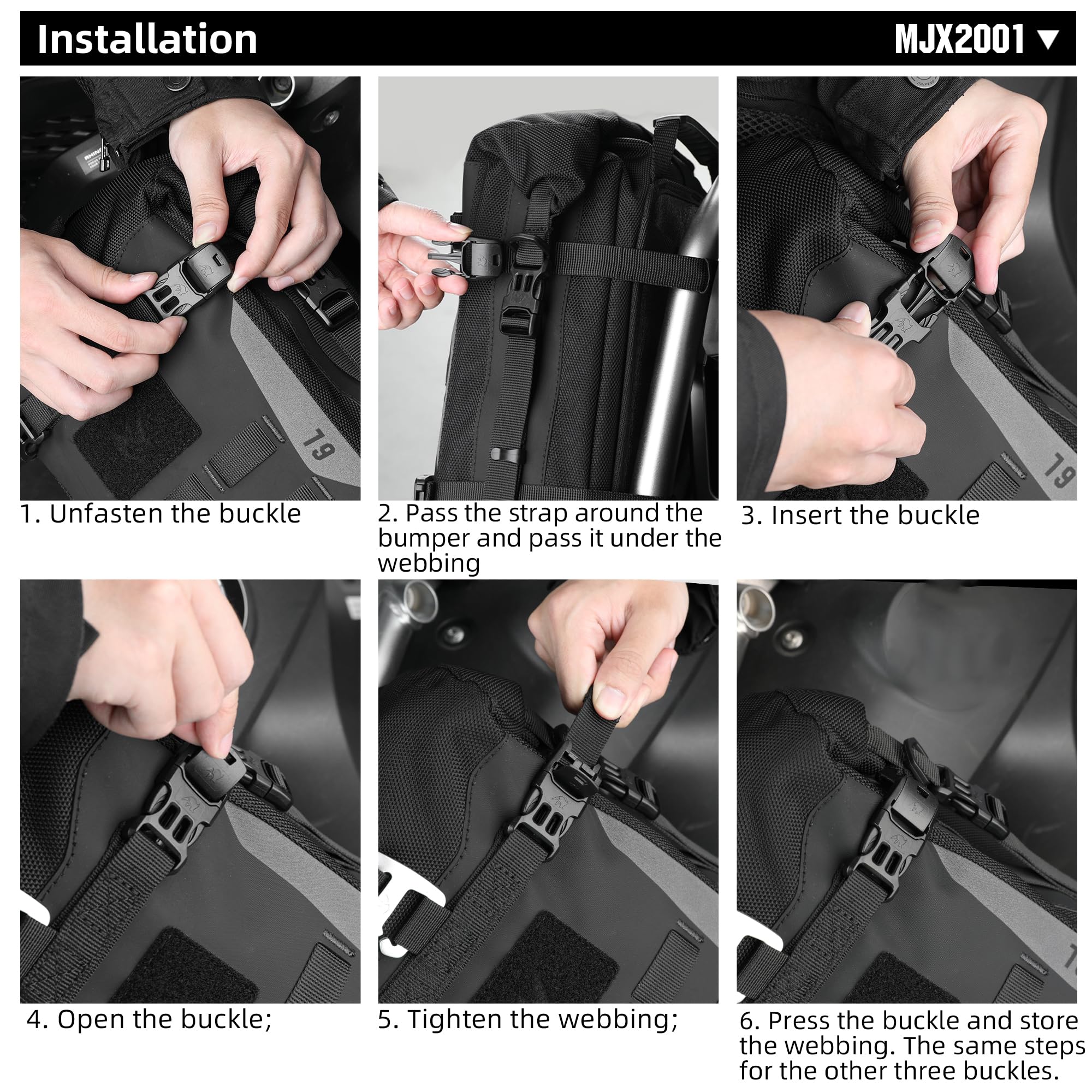 Rhinowalk Motorrad Sturzbügeltasche Wasserdicht Motorradrahmen Tasche für Motorrad Schutzbügel Satteltasche Sitztasche Motorradtasche Seitentasche