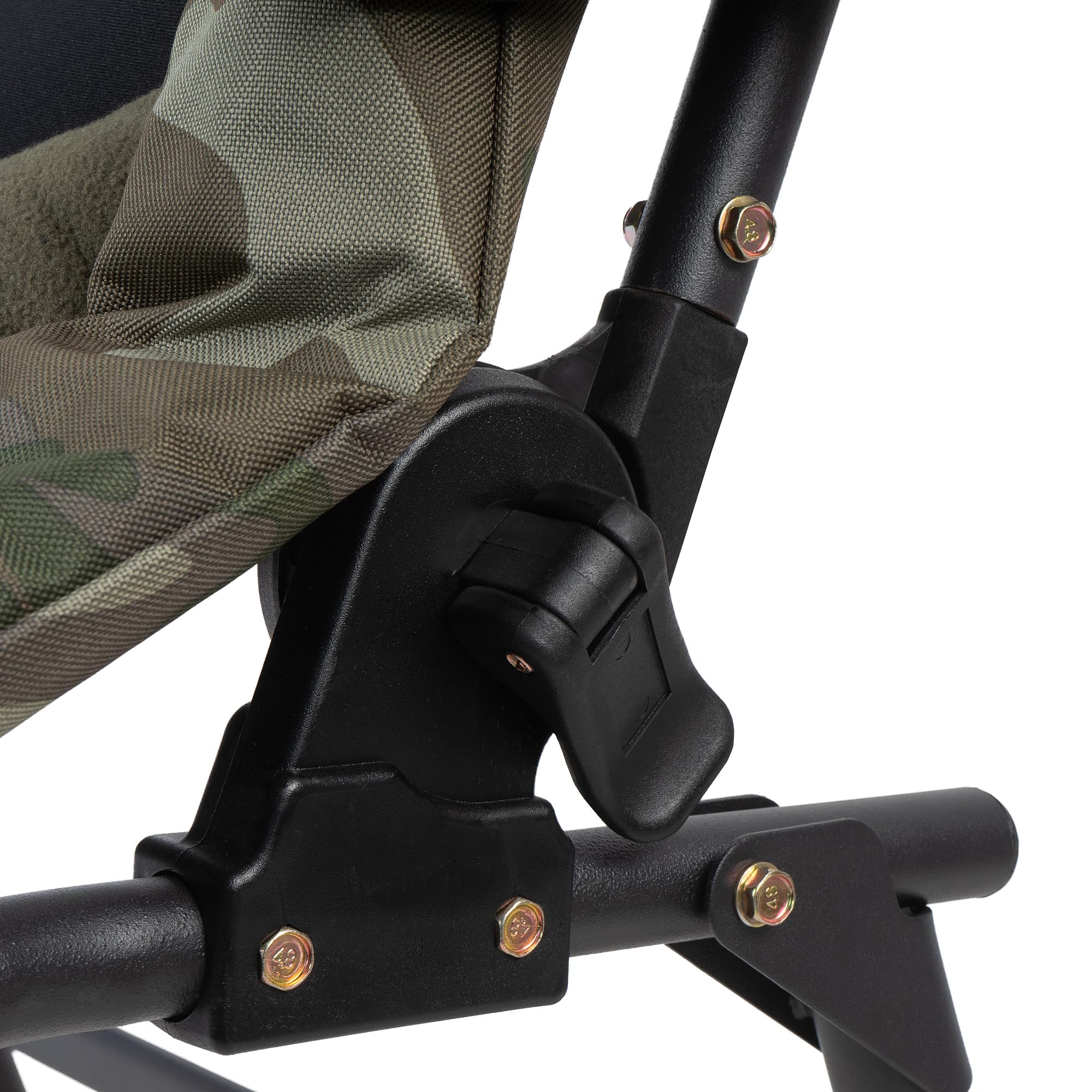 CampFeuer Sedia da pesca camouflage verde oliva | Sedia da campeggio regolabile in altezza | Sedia da carpa pieghevole | Outdoor Travelchair per campeggio, tenda, pesca