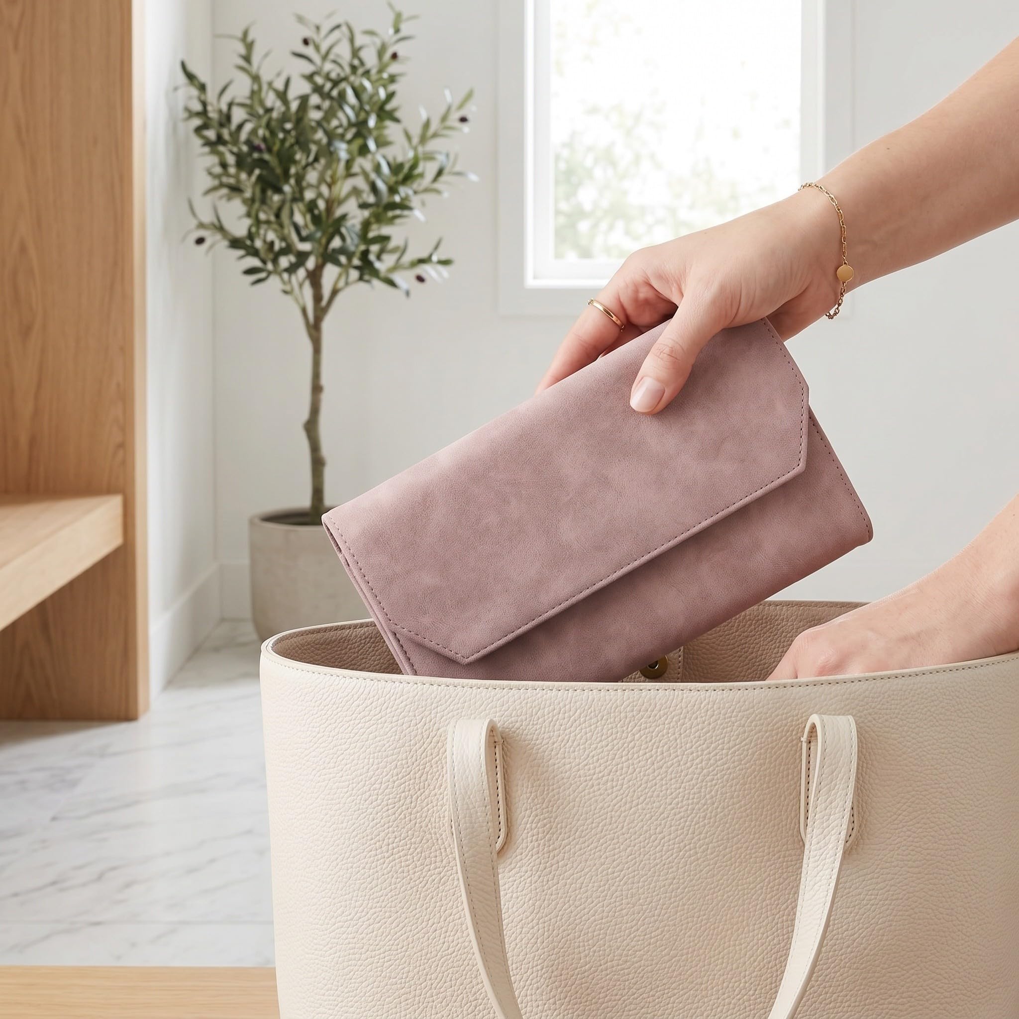 OSALADI 2 Pezzi Custodia Porta Aghi ad Anello Rosa in Pu con 13 Fessure Elastiche e Scomparti per Marcatori, Organizzazione Stabile per Cucito e Viaggio