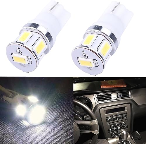 Unidades Alla Lighting T10 Wedge 194 168 2825 W5W CANBU focos de luz LED sin errores, blanco brillante, alta potencia 5730 -SMD., Blanco