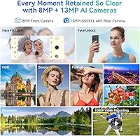 Vista 6 de Blackview WAVE 8 teléfonos desbloqueados, Android 15 Smartphones 24GB+256GB/2TB, 4G Octa-Core, 13MP+8MP AI Camera 5000mAh/10W Teléfono celular, 6.56