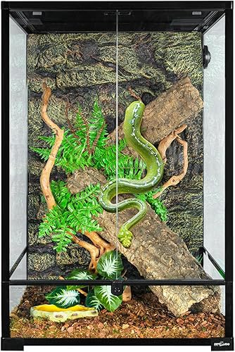 Miniatura 2 de REPTIZOO Terrario de reptiles de 90 galones de 24 x 24 x 36 pulgadas, tanque grande de vidrio para reptiles, terrario alto con puerta de apertura