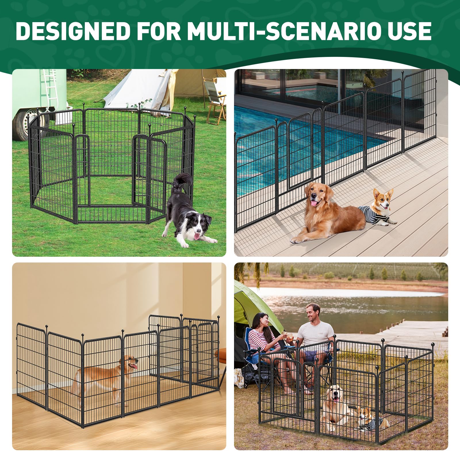 Dog Play Pen Indoors Large Breed 40