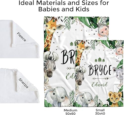 Miniatura 5 de MDPrints - Manta de bebé personalizada, mantas de bebé personalizadas para niños y niñas, regalos personalizados para bebés con nombre, manta para