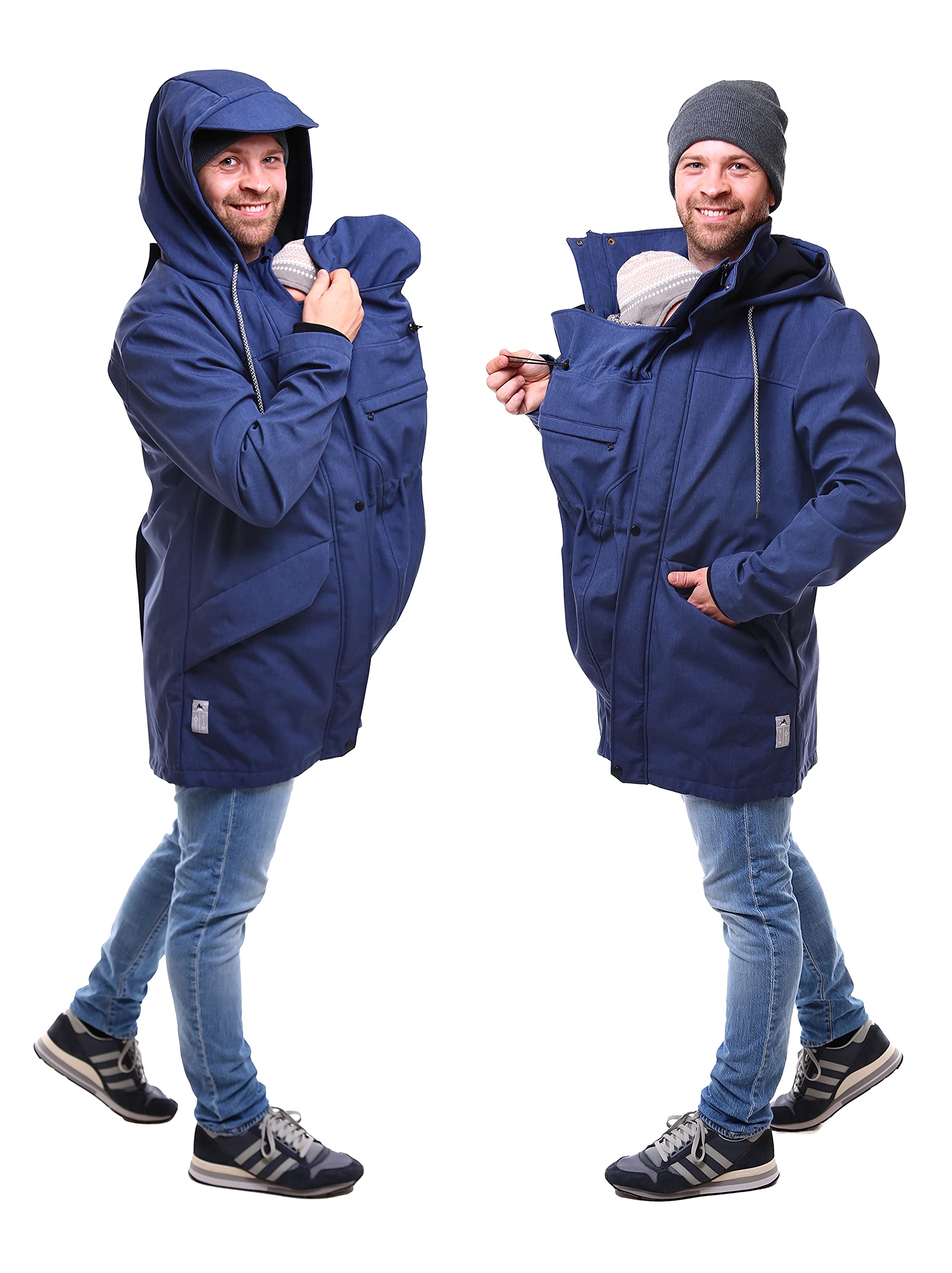 Viva la Mama - Männertragejacke aus Softshell zum Vorn- und Rückentragen PROTECTIS