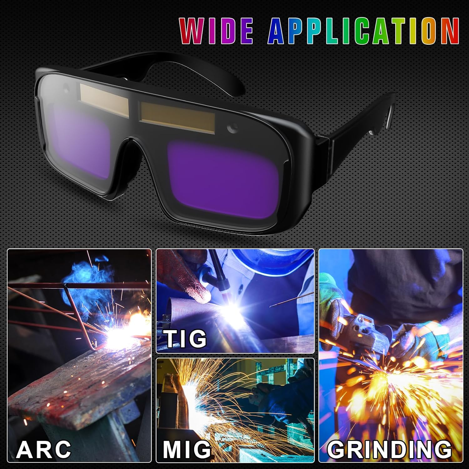 TRQWH Welding Goggles Auto Darkening Welding Glasses for MenTrue Color Shade 11 Welder Glasses Eyes Protective Safety Goggles