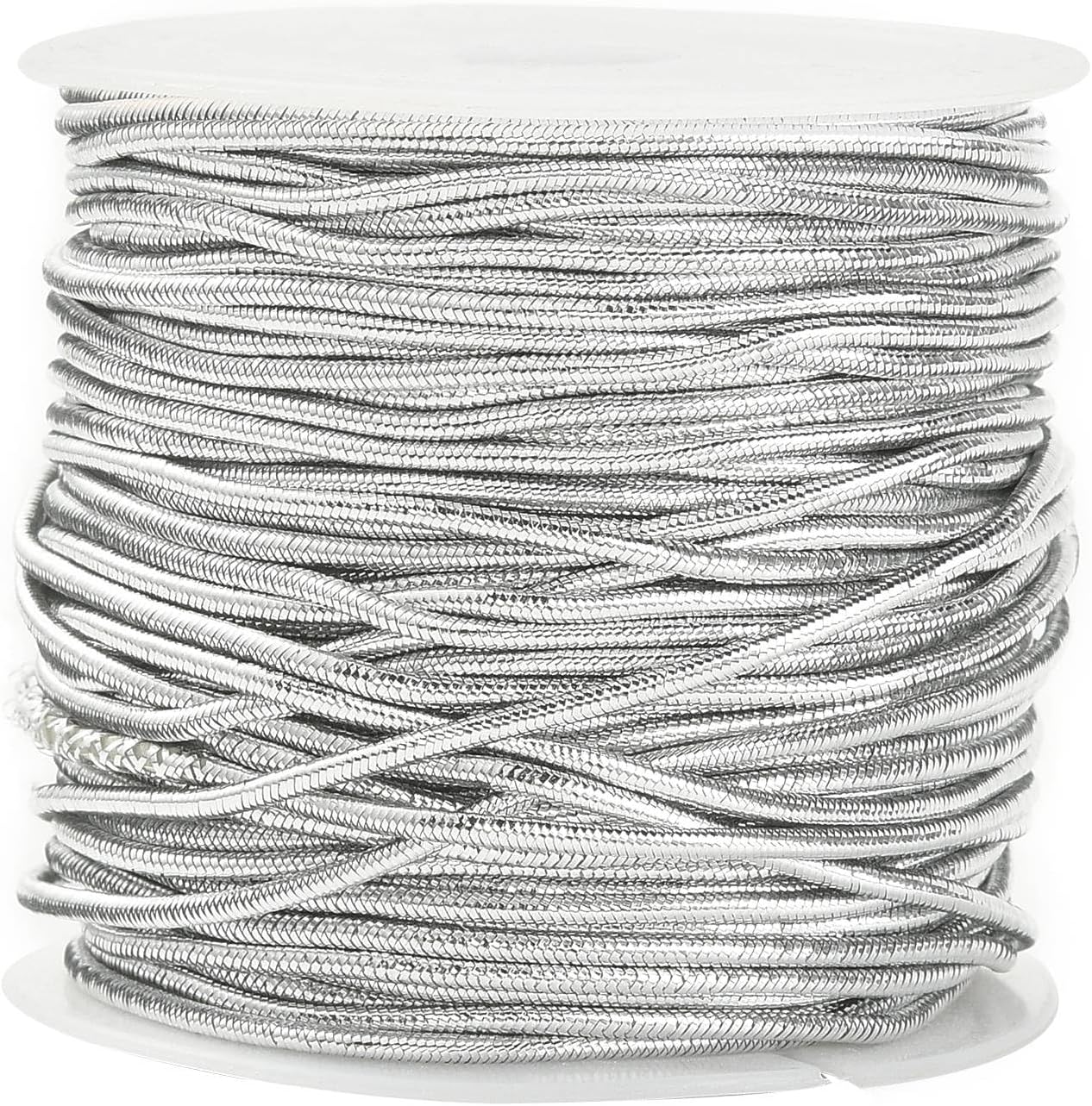 DanLingJewelry Approx 20m/roll 1mm Silver Color Bead String Rubber Stretchy String Elastic Cord Beading Thread for DIY Jewelry Making